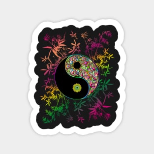 Yin Yang Psychedelic Bamboo Sticker